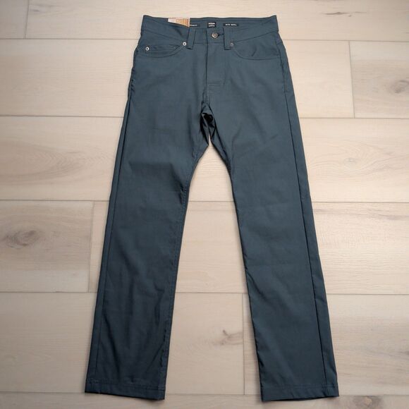 PrAna Brion Pants Mens 28x29 Blue Straight Leg Nylong Stretch Outdoors Hiking - Picture 1 of 15